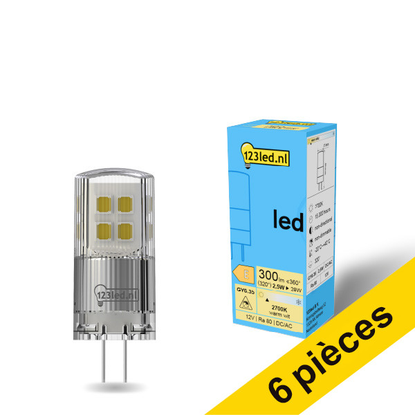 Offre : 6x 123led GY6.35 capsule LED 2,5W (28W) LDR01945 - 1