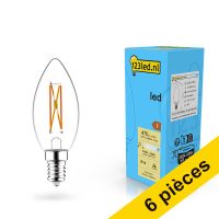 Offre : 6x 123led ampoule LED à filament E14 bougie dimmable 4,5W (40W)