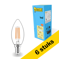 Offre : 6x 123led ampoule LED E14 | Bougie C35 | Filament | 2700K | Dimmable | 4,5W (40W)