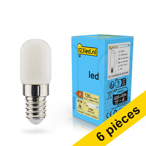 Offre : 6x 123led ampoule LED E14 mini tube mate 1,5W (15W) LDR02123 - 1