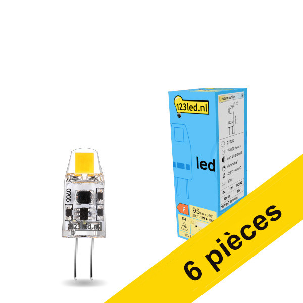 Offre : 6x 123led ampoule LED G4 dimmable 1,1 W (14 W) LDR01939 - 1