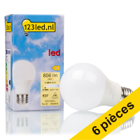 Offre : 6x 123led ampoule led E27 poire mate 7,3W (60W)
