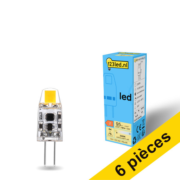 Offre : 6x 123led capsule LED G4 dimmable 1W (10W) LDR01941 - 1