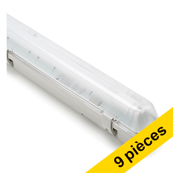 Offre : 9x 123led IP65 luminaire fluorescent 120 cm | 4000K | 2100 lumens (14W) avec tube fluorescent LDR08637 - 1