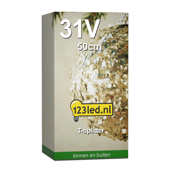 Séparateur en T pour éclairage de Noël connectable | 50cm | 31V LDR07139 - 2