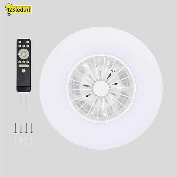 Ventilateur de plafond avec éclairage LED | Ø 48,5 cm | RGB+ 2700-6500K | Blanc | 39W LDR02468 - 9