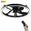 Ventilateur de plafond avec éclairage LED | Ø 61,3 cm | 2200-6500 K | Noir | 27 W LDR02467 - 2