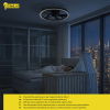Ventilateur de plafond avec éclairage LED | Ø 61,3 cm | 2200-6500 K | Noir | 27 W LDR02467 - 6