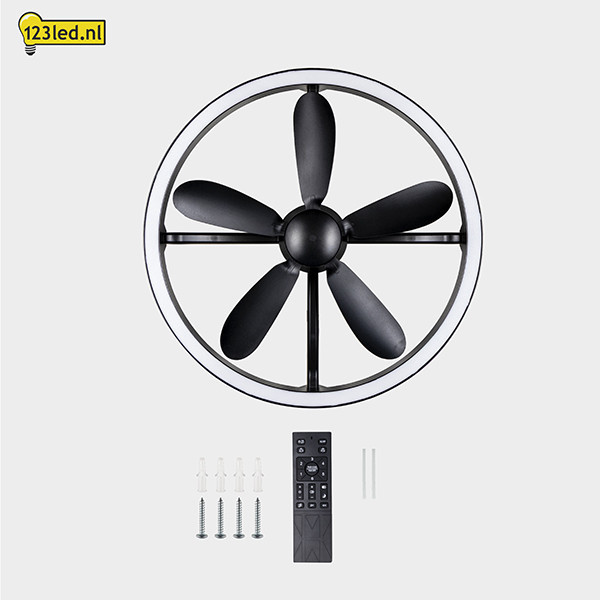 Ventilateur de plafond avec éclairage LED | Ø 61,3 cm | 2200-6500 K | Noir | 27 W LDR02467 - 8