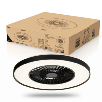 Ventilateur de plafond avec lampe LED | Ø 60,4 cm | 2000-4000 K | Noir | 52 W LDR02462