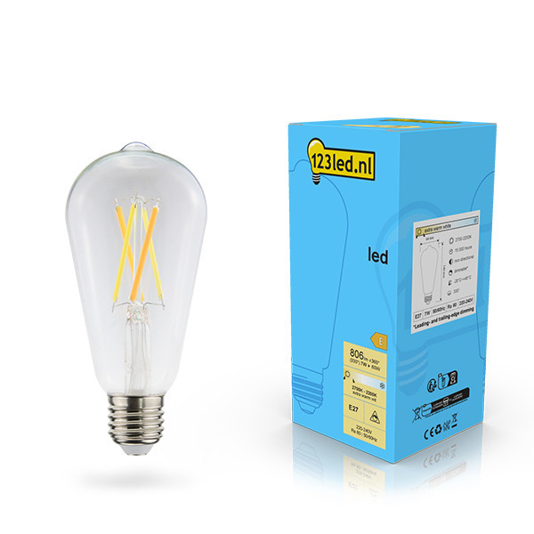123led ampoule LED à filament E27 Edison dimmable 7W (60W) LDR02118 - 1