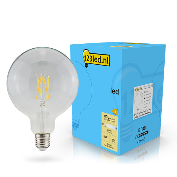 123led ampoule LED à filament E27 globe G125 dimmable 7W (60W) LDR02104 - 1