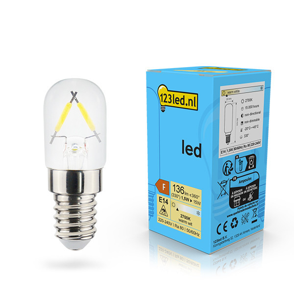 123led ampoule LED à filament mini tube E14 1,5W (15W) LDR02120 - 1