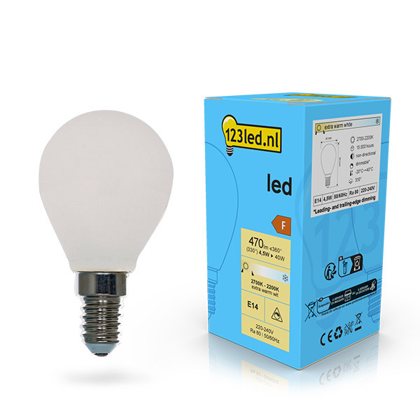 123led ampoule LED E14 sphérique mate dimmable 4,5W (40W) LDR02082 - 1