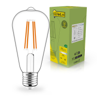 123led ampoule LED E27 | Edison ST64 | Ultra-efficace | Filament | Transparent | 2700K | 2,2W (40W) LDR02406