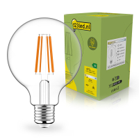 123led ampoule LED E27 | Globe G95 | Ultra-efficace | Filament | Transparent | 2700K | 2,2W (40W) LDR02408