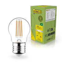 123led ampoule LED E27 | Sphérique G45 | Ultra-efficace | Filament | Transparent | 2700K | 2,2W (40W) LDR02396