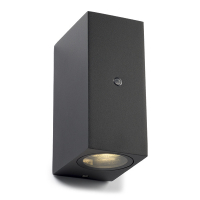 123led applique murale carrée Avalon Up & Down avec capteur pour 1x GU10 (123led) - noir LDR08522