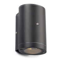 123led applique murale ovale Kingston avec capteur pour 1x GU10 - noir LDR08523
