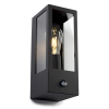 123led applique murale rectangulaire Manhattan avec capteur pour 1x E27 - noir LDR08528 - 1