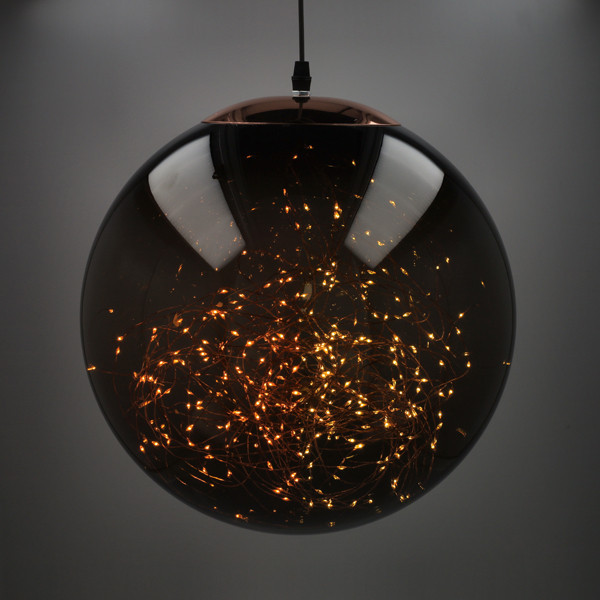 123led boule lumineuse Noël Ø 35 cm extra blanc chaud & blanc chaud 300 lumières fumées LDR07339 - 1