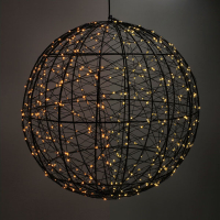 123led boule lumineuse de Noël Ø 35 cm extra blanc chaud & blanc chaud 500 lumières - noir LDR07336