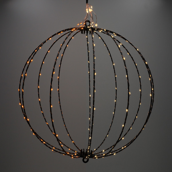 123led boule lumineuse de Noël Ø 40 cm extra blanc chaud & blanc chaud 192 lumières - noir LDR07331 - 1
