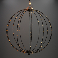 123led boule lumineuse de Noël Ø 40 cm extra blanc chaud & blanc chaud 192 lumières - noir