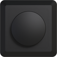 123led bouton de gradation avec plaque centrale et cadre - noir