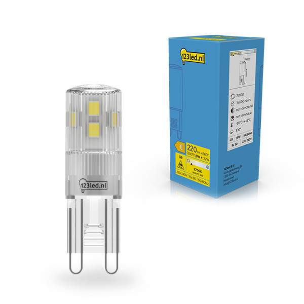 123led capsule LED G9 | SMD | Transparent | 2700K | 1.9W (22W) LDR02316 - 1