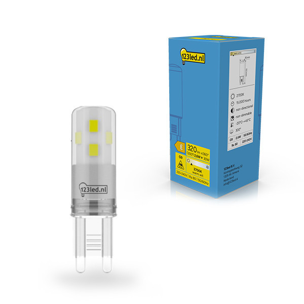 123led capsule LED G9 SMD mat 2700K 2,6W (30W) LDR02322 - 1