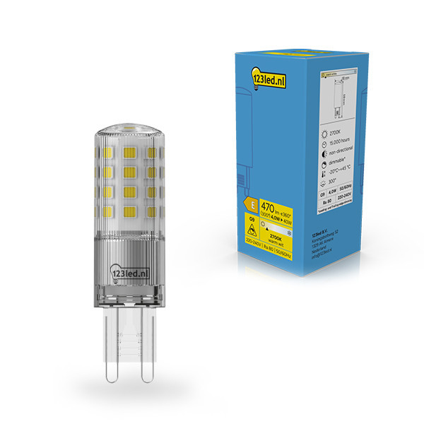 123led capsule LED G9 SMD transparent 2700K dimmable 4W (40W) LDR02330 - 1