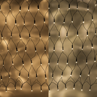 123led filet lumineux 120 x 60 cm 144 ampoules - blanc extra chaud & blanc chaud LDR07156