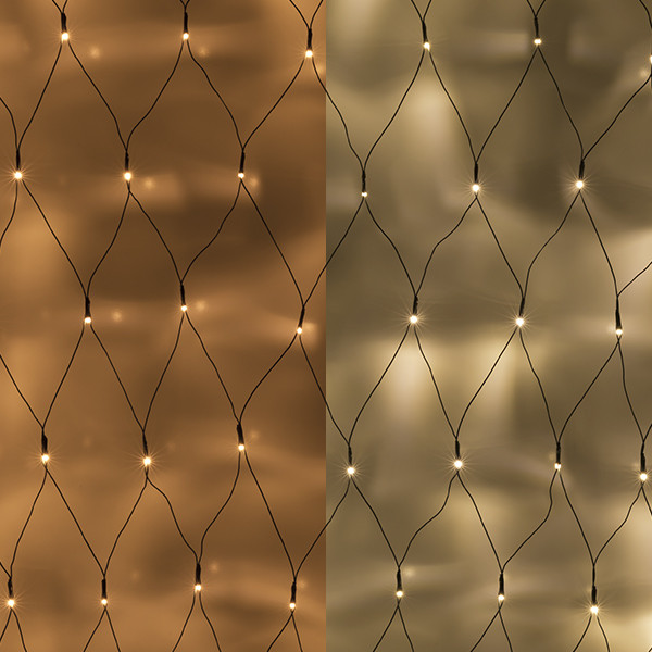 123led filet lumineux 200 x 140 cm 252 ampoules - blanc extra chaud & blanc chaud LDR07302 - 1