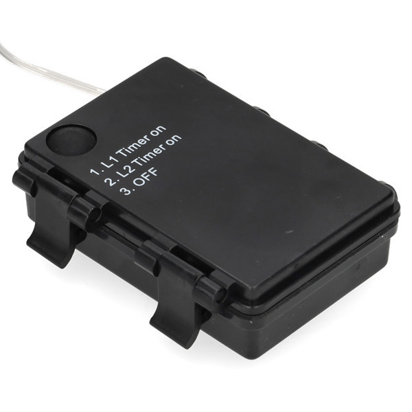 123led guirlande lumineuse à piles 1 mètre blanc extra chaud & blanc chaud 20 lampes LED - doré LDR07321 - 6