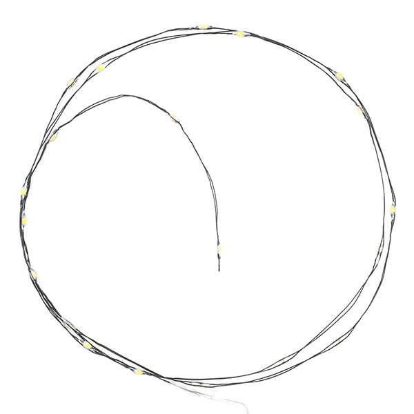 123led guirlande lumineuse à piles 1m blanc extra chaud et blanc chaud 20 lumières - noir LDR07282 - 4