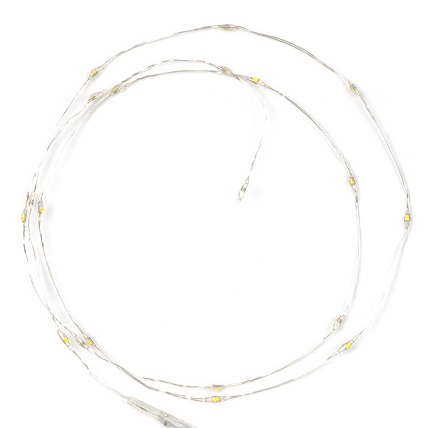 123led guirlande lumineuse à piles 1m blanc extra chaud et blanc chaud 20 lumières argent LDR07279 - 4