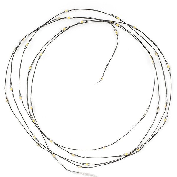 123led guirlande lumineuse à piles 2 mètres blanc chaud et blanc chaud 40 LED - noir LDR07283 - 4