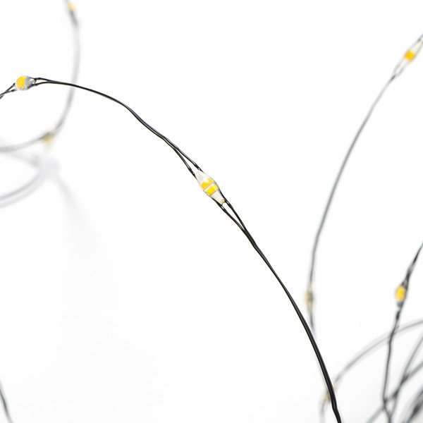 123led guirlande lumineuse à piles 2 mètres blanc chaud et blanc chaud 40 LED - noir LDR07283 - 6