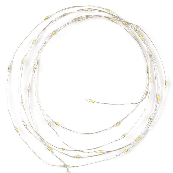 123led guirlande lumineuse à piles 2m blanc extra chaud et blanc chaud 40 lumières argent LDR07280 - 4