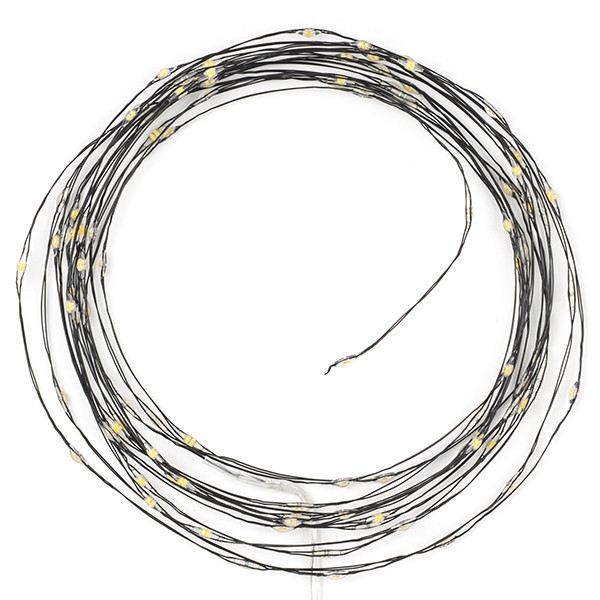 123led guirlande lumineuse à piles 5m blanc extra chaud et blanc chaud 100 lumières - noir LDR07284 - 4