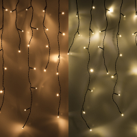 123led guirlande lumineuse de glaçons 12,1 mètres 360 ampoules - blanc extra chaud & blanc chaud LDR07010