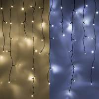 123led guirlande lumineuse de glaçons 8,5 mètres 180 ampoules - blanc froid & blanc chaud LDR07023