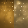 123led guirlande lumineuse de glaçons 9,7 mètres 240 ampoules - blanc extra chaud & blanc chaud transparent