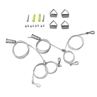 123led kit de suspension pour panneaux LED avec 4 câbles en acier LDR08829