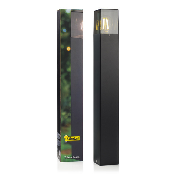 123led lanterne de jardin Smokey pour 1x E27 - noir LDR08515 - 1