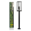 123led lanterne de jardin verre Hudson pour 1x E27 - noir LDR08508 - 1