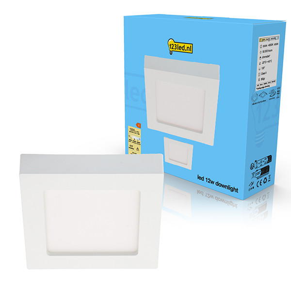 123led luminaire encastré | Carré | 17,7 x 17,7 cm | 3000-6000K | Intensité variable (12W) LDR02021 - 1