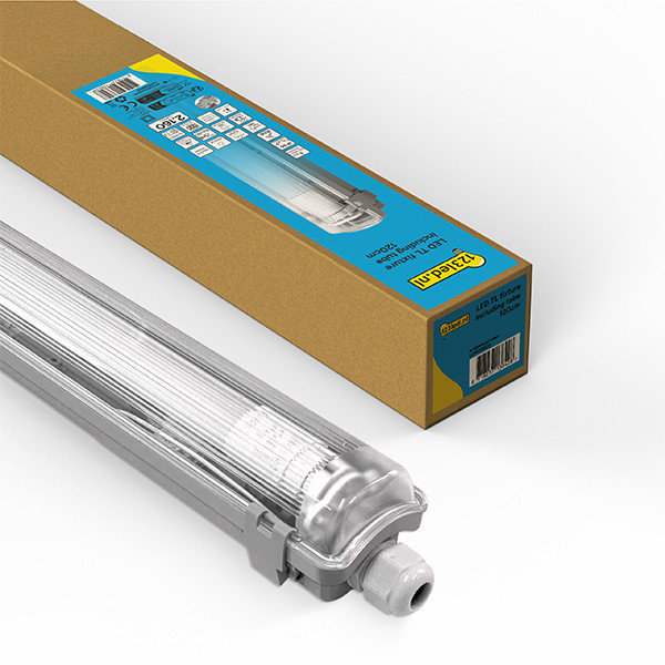 123led luminaire fluorescent LED 120 cm avec tube fluorescent 4000K (840) 2160 lumens IP65 18W (36W) LDR08808 - 1