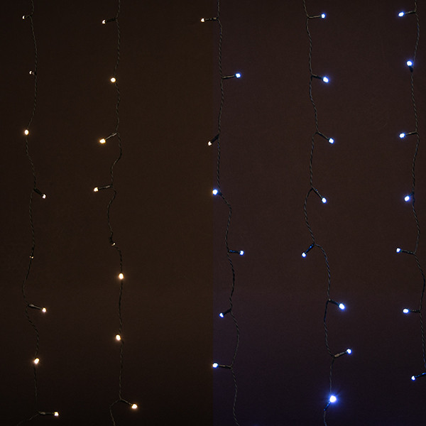123led rideau lumineux 225x150 240 ampoules - blanc froid & blanc chaud LDR07028 - 1